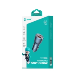 ZEQI CARGADOR PARA AUTO USB 100W + USB-C 30W     MODEL: ZE-C205S