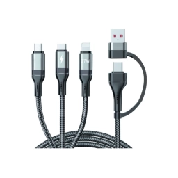 ZEQI CABLE DE CARGA (USB - USB-C - 3 EN 1: LIGHTNING 27W - USB-C 100W) 1M     MODEL: ZE-V325