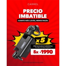 IMBATIBLES X5 - ZEQI AURICULARES INALAMBRICOS CON BASE CARGADORA (CONDUCCI�N �SEA) MODEL: ZE-T528