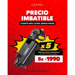 IMBATIBLES X5 - ZEQI AURICULARES INALAMBRICOS CON BASE CARGADORA (CONDUCCI�N �SEA) MODEL: ZE-T528