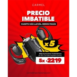 IMBATIBLES X5 - ZEQI AURICULARES INALAMBRICOS CON BASE CARGADORA (GAMING) MODEL: ZE-T527