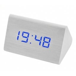 RELOJ DESPERTADOR DIGITAL LED TIPO MADERA MODELO: VST-864