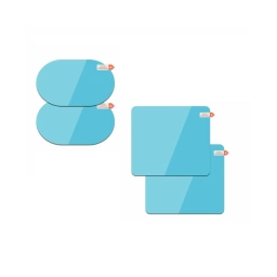 PELICULA ADHESIVA ANTI LLUVIA, PARA ESPEJOS (X2) Y VENTANAS DE COCHES (X2)