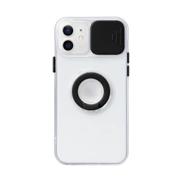 CASE TRANSPARENTE PARA IPHONE 15 PLUS (CON PROTECTOR PARA CAMARA Y ANILLO CENTRAL)